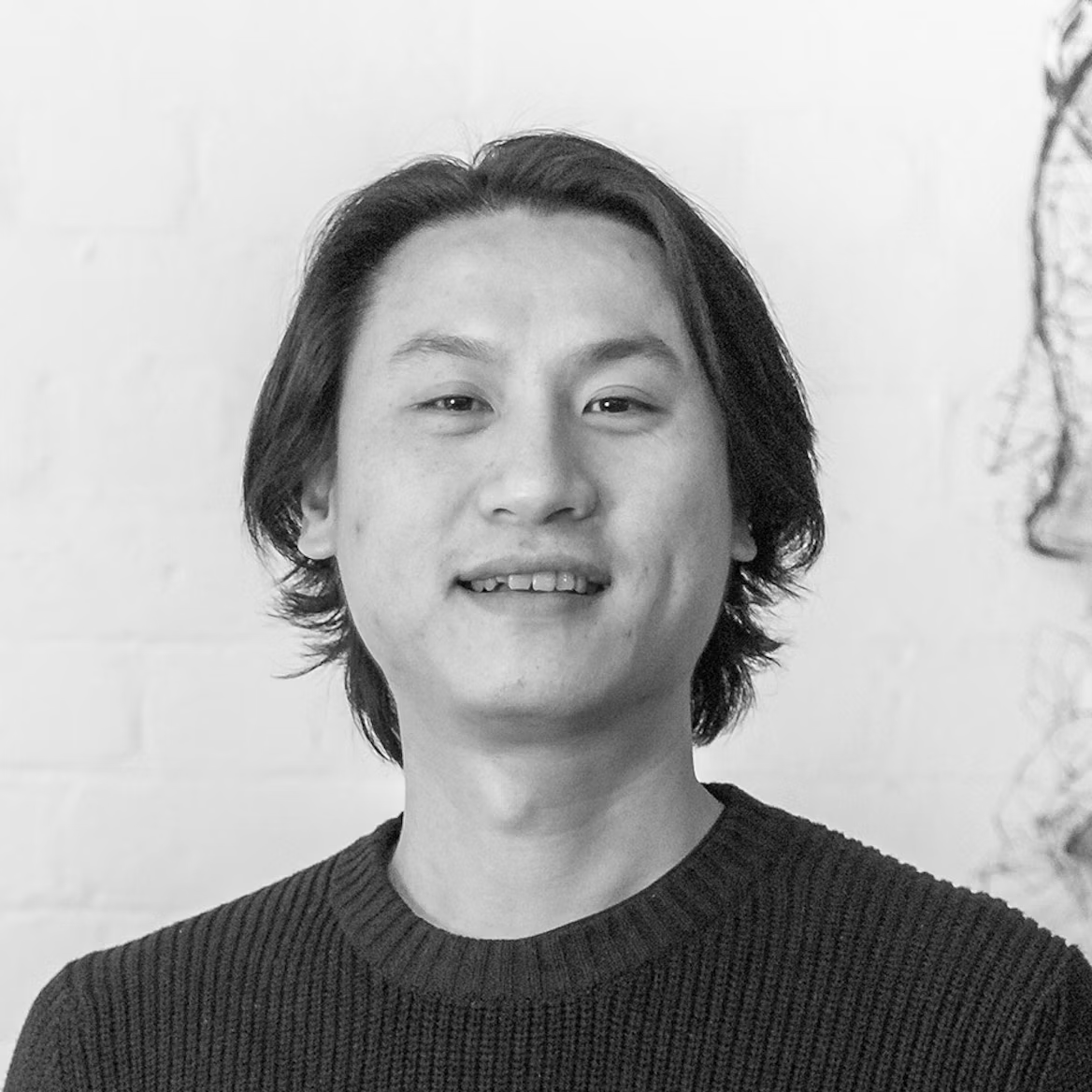 Black and white portrait of Ken Chan